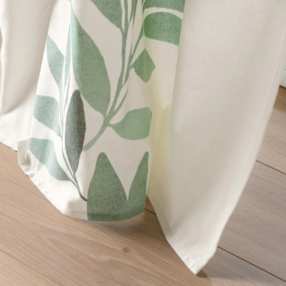 Bielo-zelený záves 140x260 cm Nymphea – douceur d'intérieur