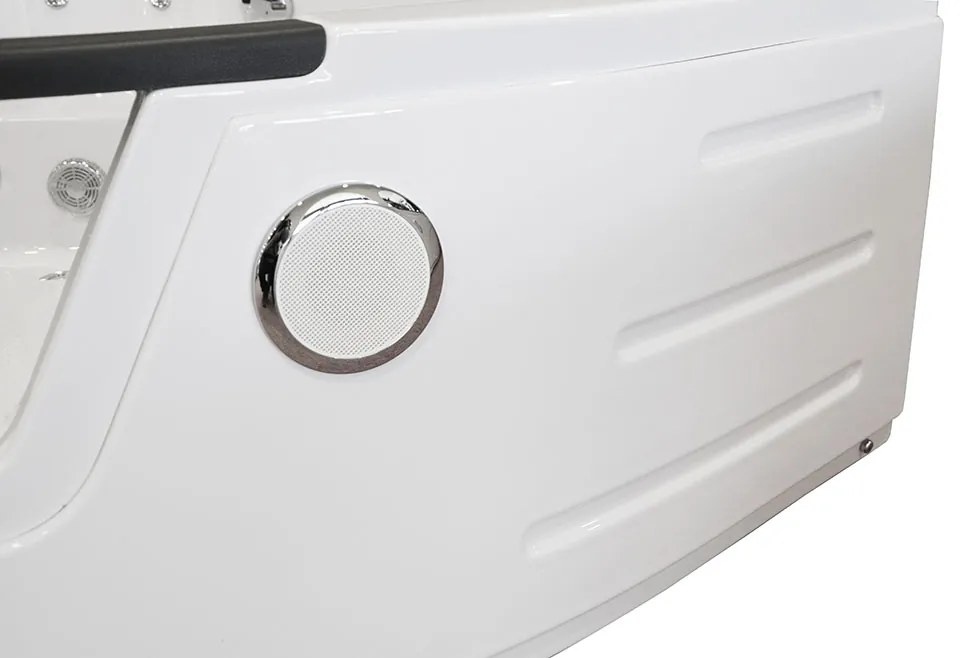 M-SPA - Kúpeľňová vaňa s hydromasážou biela 2-miestna 157 x 157 x 67 cm (MSPA10632-XL)