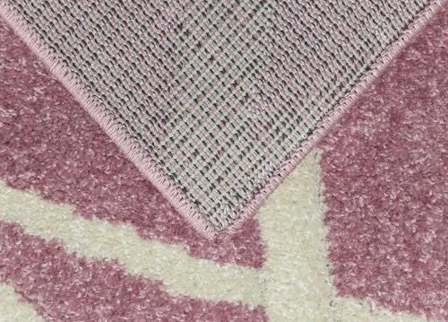 Koberce Breno Kusový koberec PORTLAND 57/RT4R, ružová, viacfarebná,67 x 120 cm