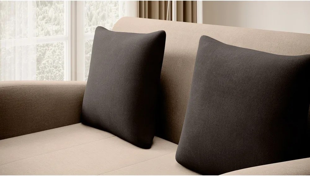 Svetlohnedá zamatová rozkladacia pohovka 130 cm Ario – ELTAP