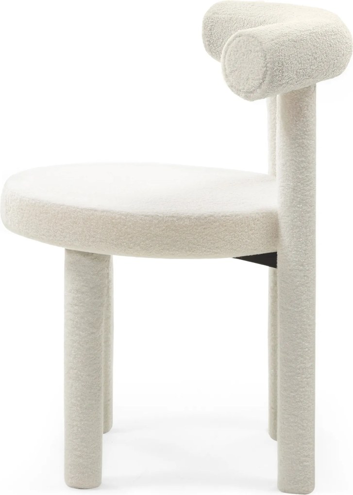 Jedálenská stolička PEDRO bouclé ecru