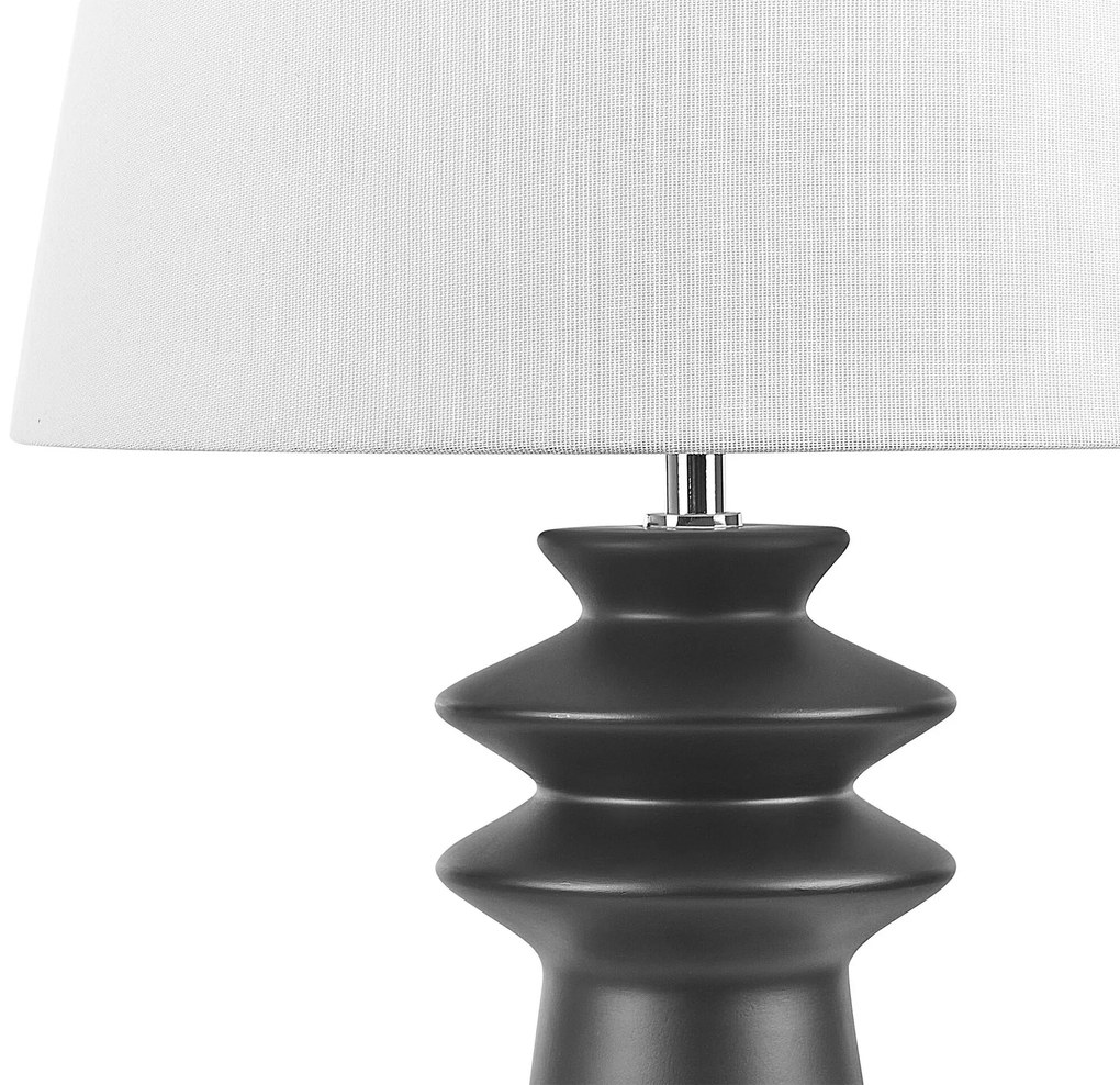 Keramická stolná lampa čierna MORANT Beliani