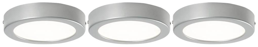 Livarno Home LED stropné svietidlá, 3 kusy (strieborná, okrúhly) (100331311)