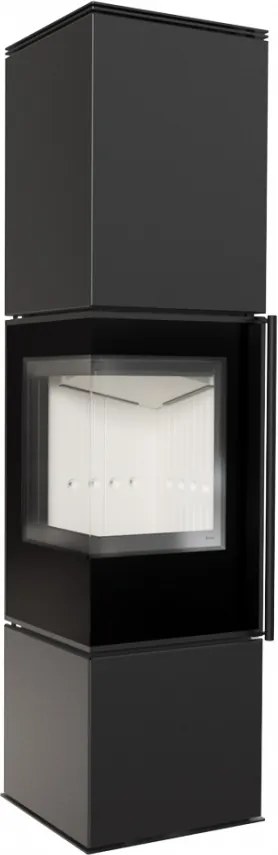 Kratki Krbové kachle REN L ľavé, 7,3 kW, 150 Ø, čierne