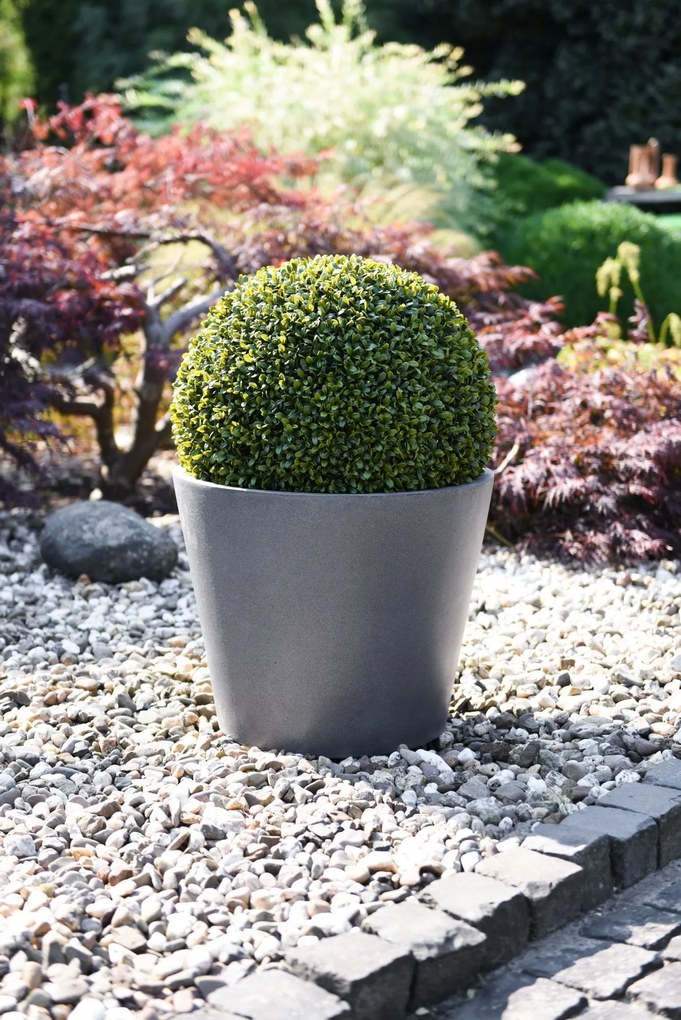 Umelá rastlina BUX, priemer 48 cm, plast, zelená