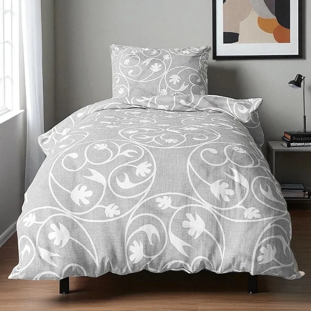 Bavlnené obliečky ARZA GREY 4-dielna sada 140x200 cm