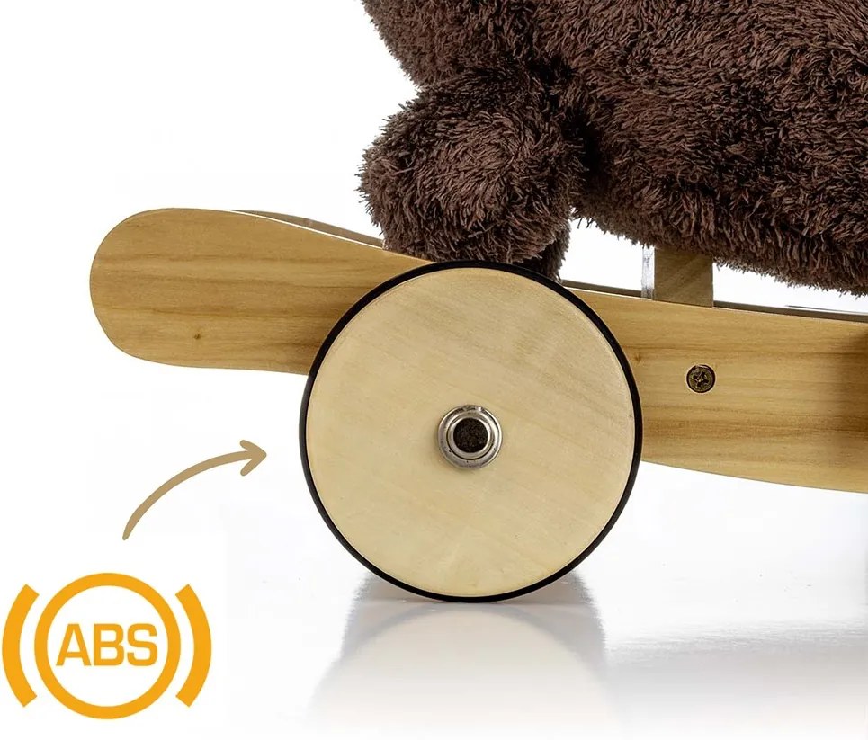 Hojdací psík s melódiou a kolieskami Milly Mally Polly Plus Brown Dog