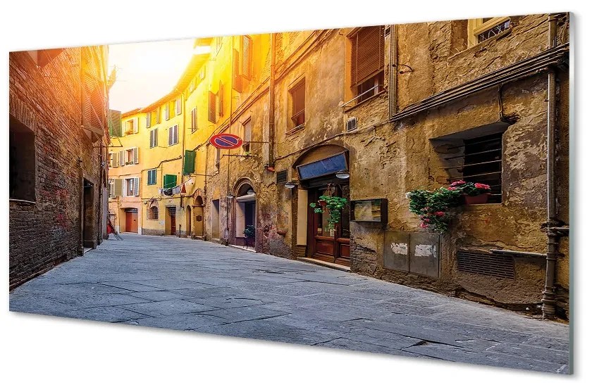 Sklenený obraz Italy Street budovy 120x60 cm