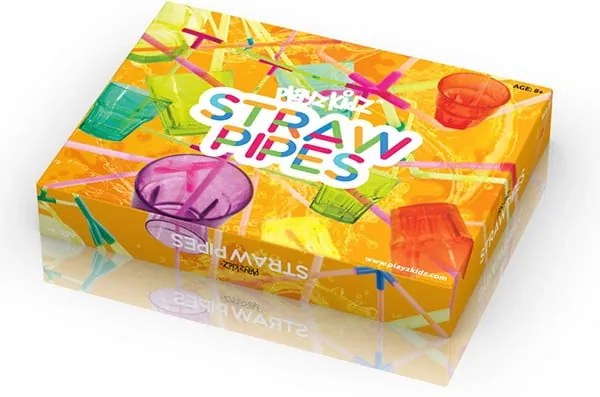 Slamková detská stavebnica InnovaGoods Playz Kidz Drinking Straws