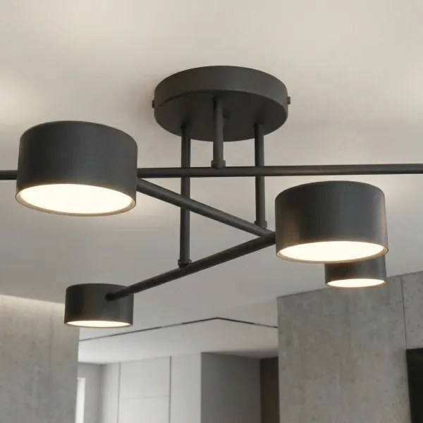Prisadený luster HALO 6xGX53/10W/230V čierny