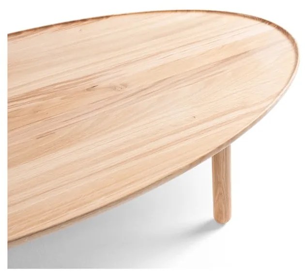 Konferenčný stolík z dubového dreva v prírodnej farbe 80x150 cm Mu - Gazzda