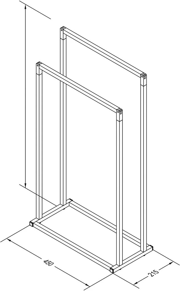 Spirella Stojan na 2 uteráky Chic 45 x 22 x 85 cm, čierna