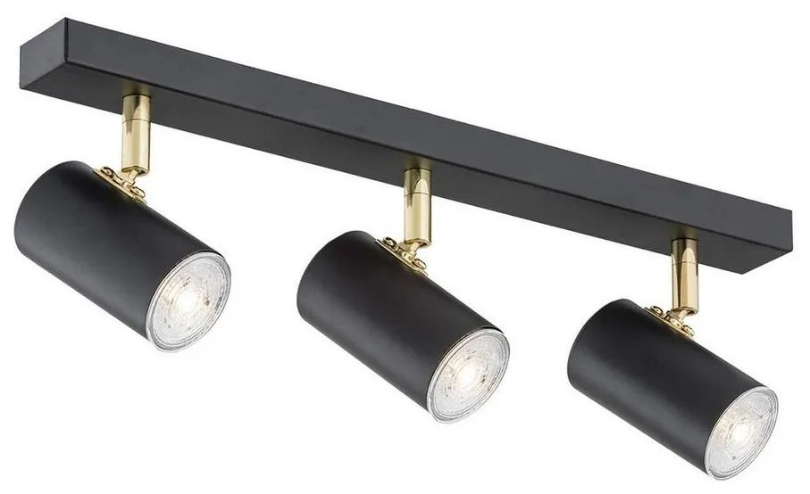 Argon 1476 - Bodové svietidlo LAGOS 3xGU10/5W/230V čierna/mosadz