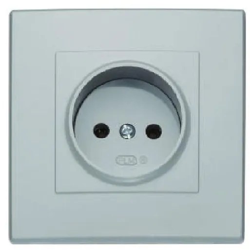 Zásuvka bez uzemnenia popolavý  GP-1L