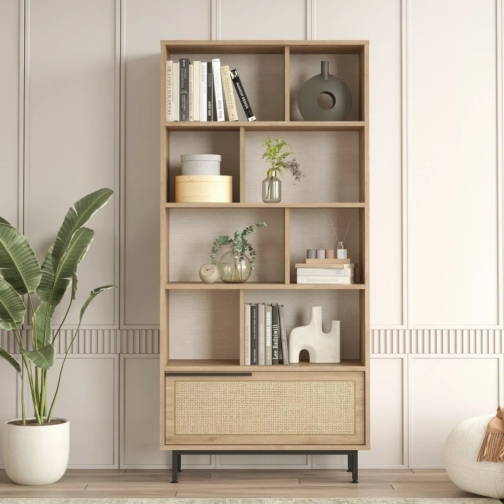 Knižnica One Walnut and Oak