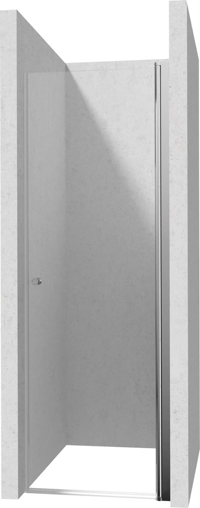 Deante Kerria Plus, 1-krídlové sprchové dvere 90x200 cm, 6mm číre sklo, chrómový profil, DEA-KTSW041P