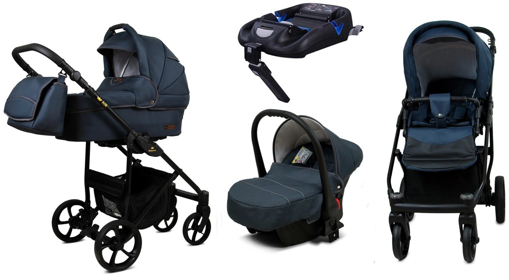 Detský kočík 4v1 BabyLux AIR ALU Antracit + isofixová základňa