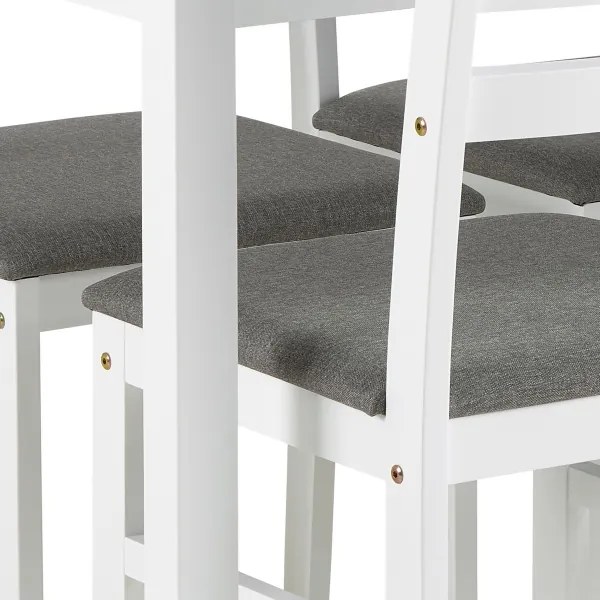 Sada jedálenského stola s 4 stoličkami EMILY, biela