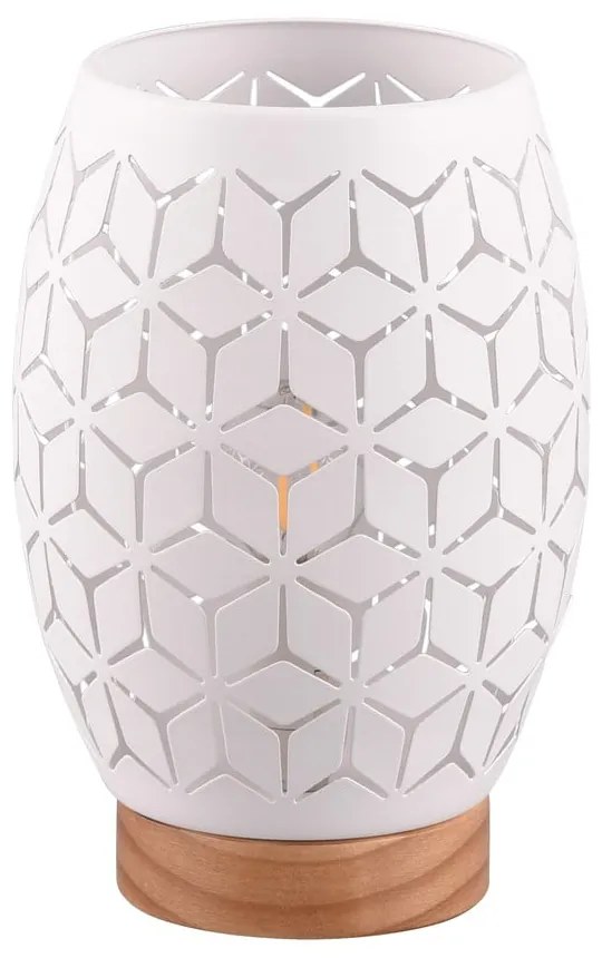 Biela stolová lampa (výška 21 cm) Bidar – Trio