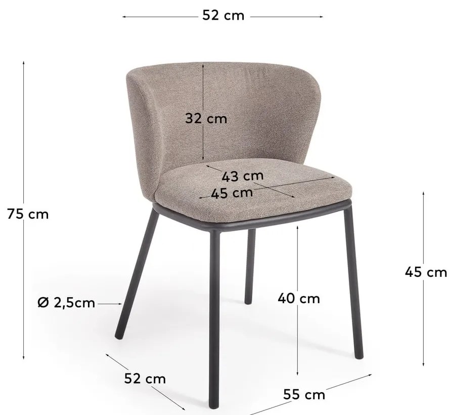Svetlohnedá jedálenská stolička Ciselia – Kave Home