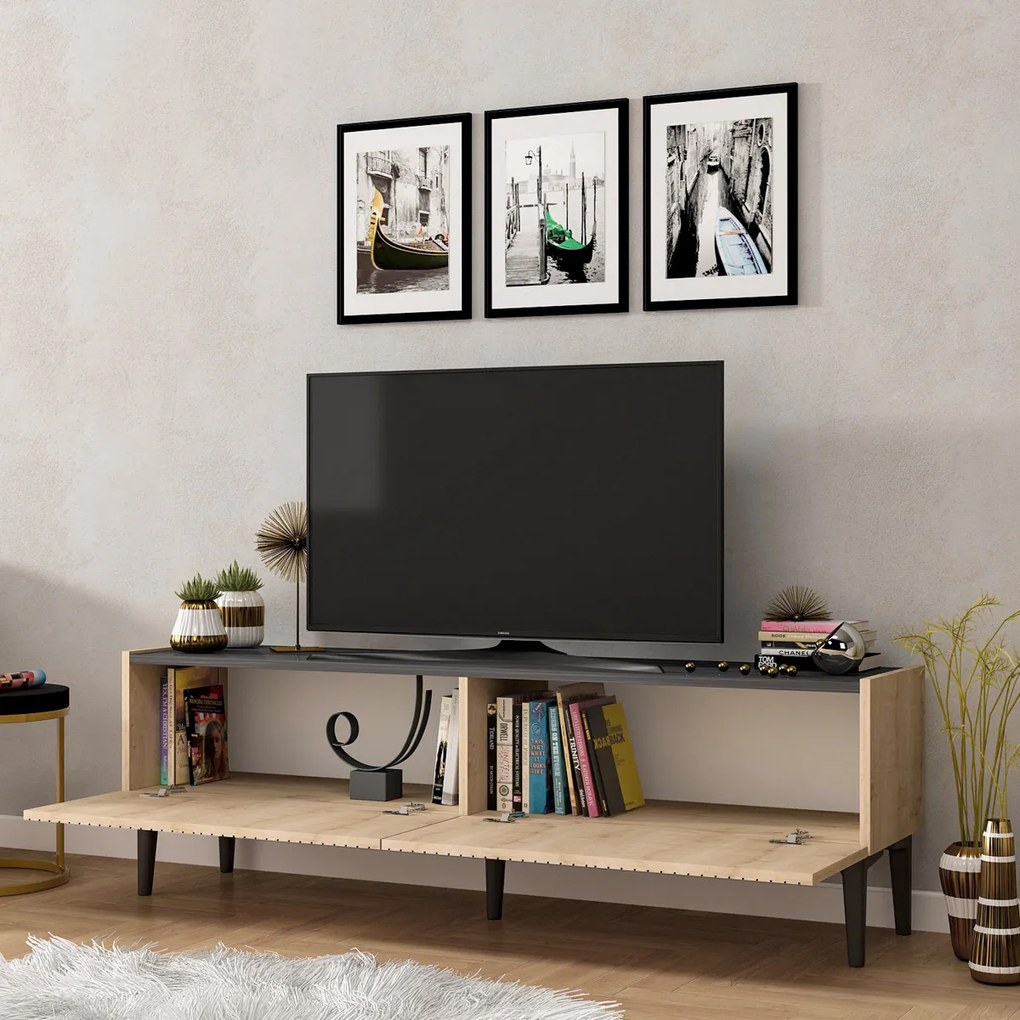 TV stolík Draw Sapphire Oak