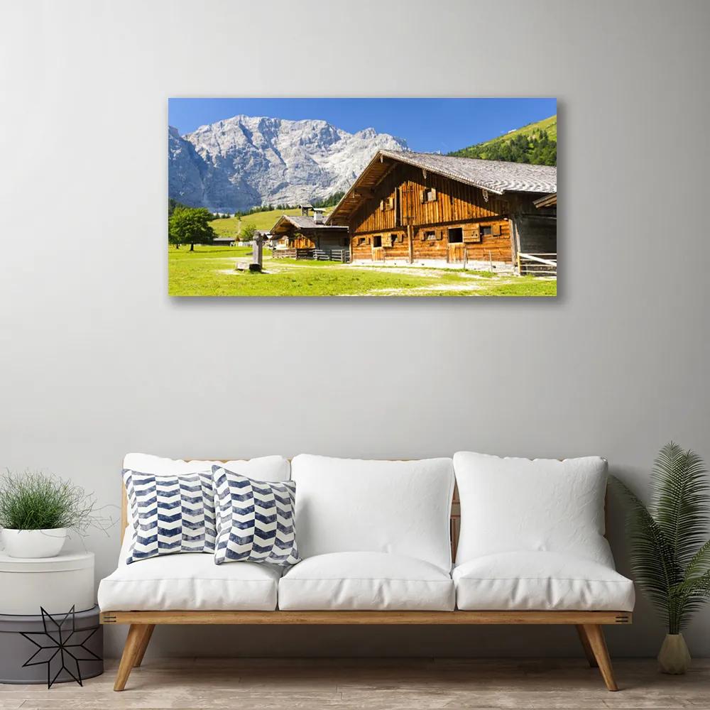 Obraz na plátne Dom hora krajina 120x60 cm