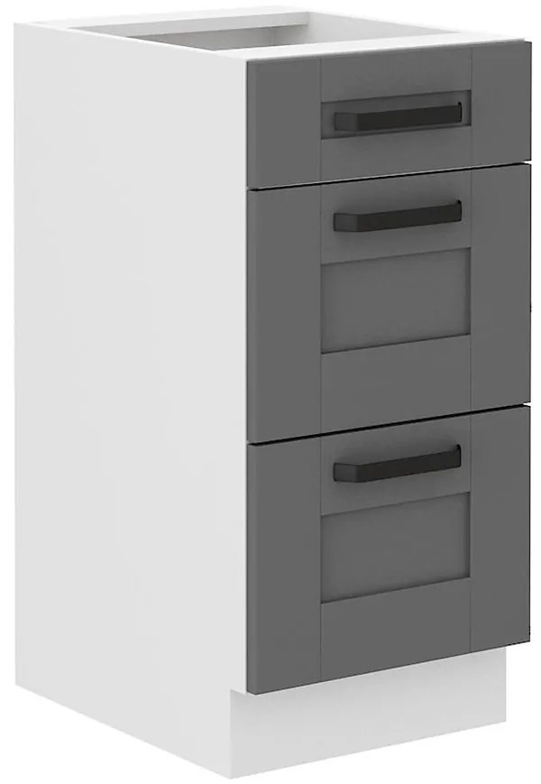 Kuchynská skrinka Luna dustgrey/biela 40D 3S BB