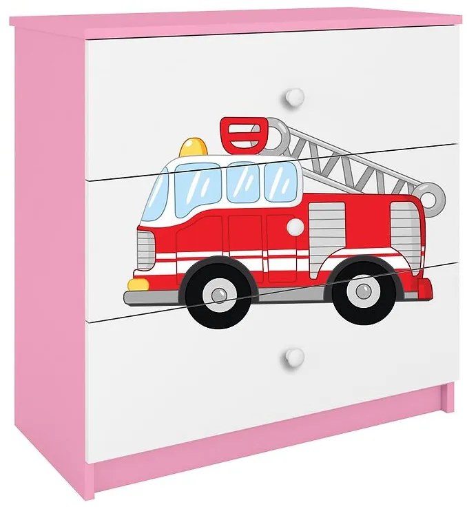 Detská komoda Babydreams Ružová – Hasičský Zbor