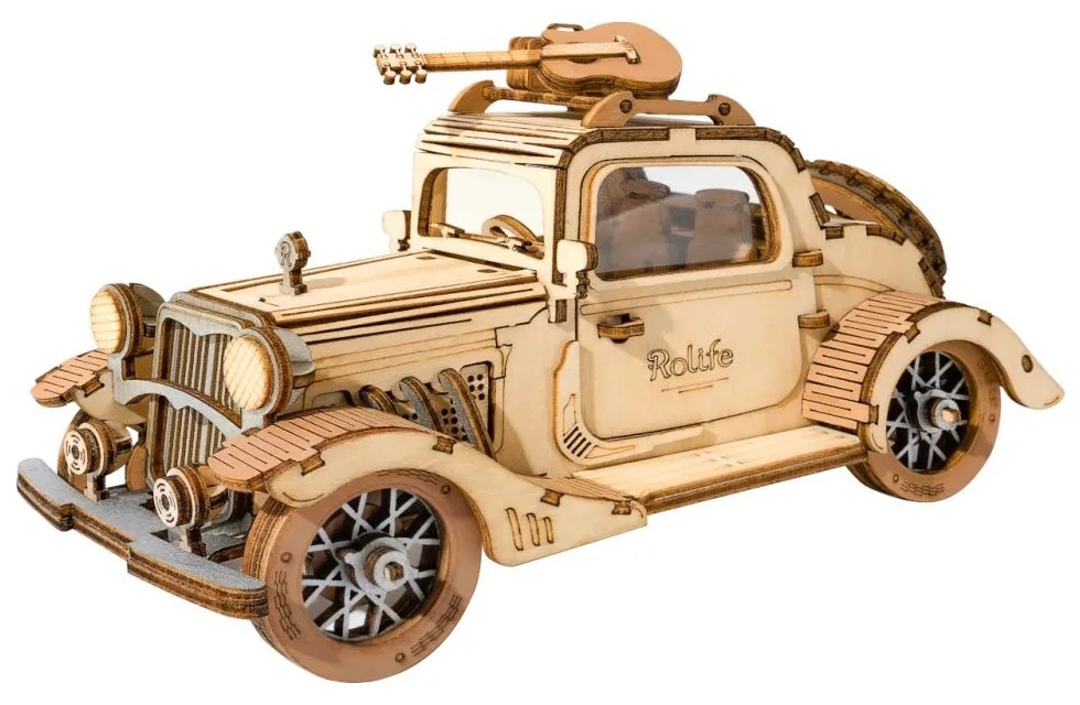 Robotime Rolife 3D drevené puzzle Historický automobil 164 ks