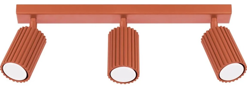 Sollux SL.1638 - Bodové svietidlo KARBON 3xGU10/10W/230V červená