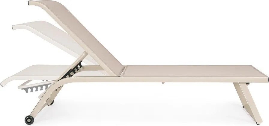 Kovové záhradné ležadlo v prírodnej farbe Taylor – Bizzotto