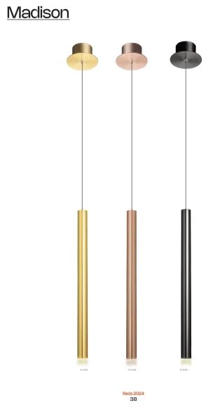 Redo 01-2045 - LED Luster na lanku MADISON LED/4W/230V čierna