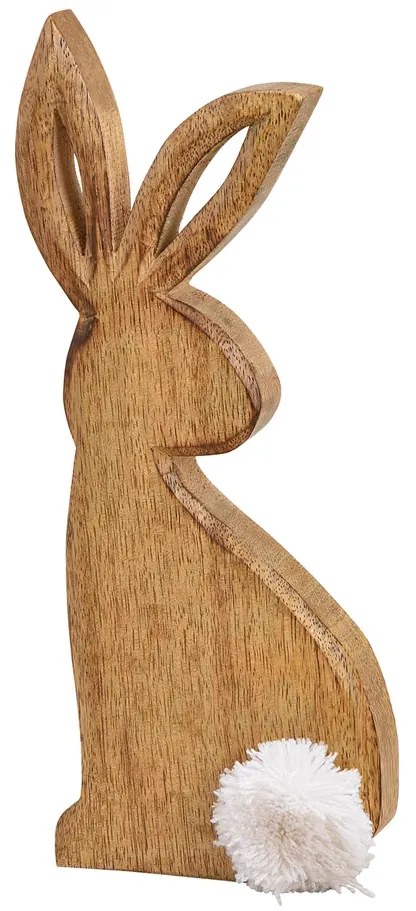 Veľkonočný zajac z mangového dreva BUNNY POM - viac veľkostí Veľkosť: S