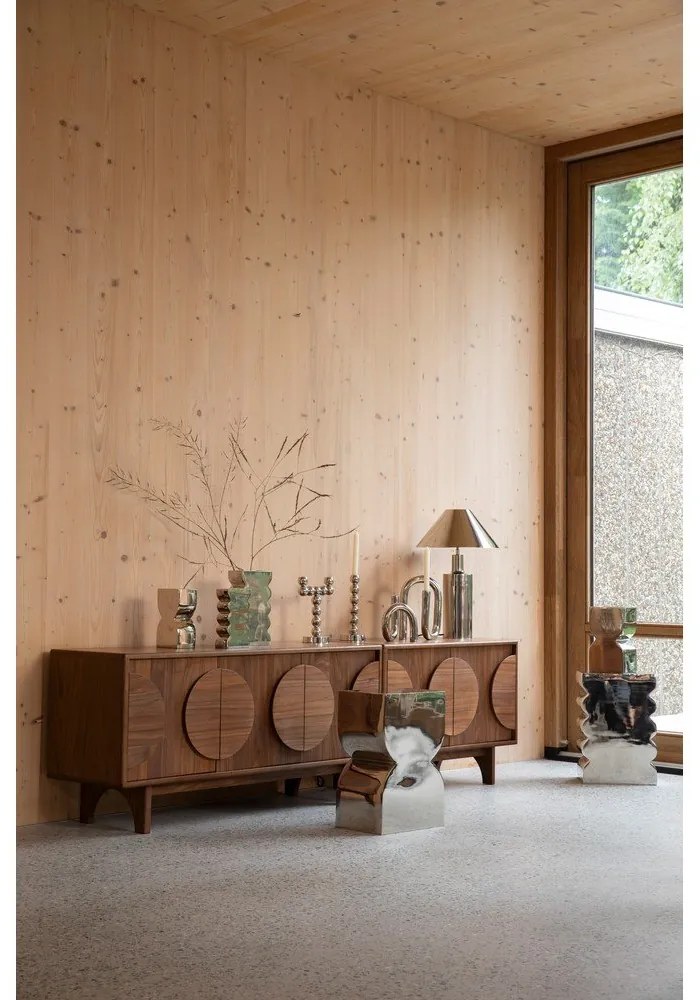 Hnedá nízka komoda v dekore orecha 120x58 cm Groove – Zuiver