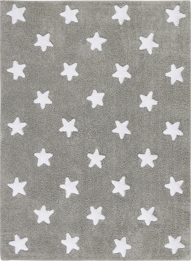 Lorena Canals koberce Ručně tkaný kusový koberec Stars Grey-White - 120x160 cm