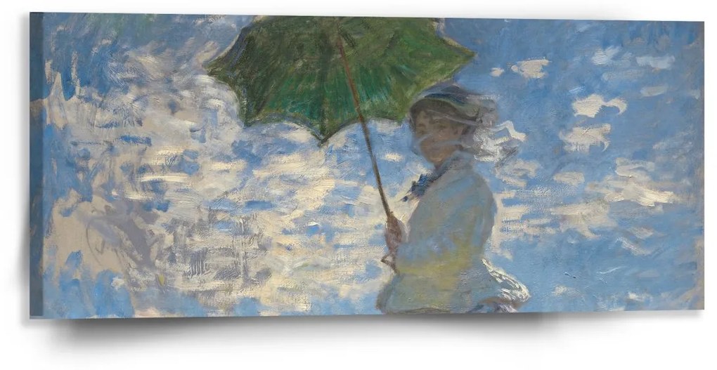 Sablio Obraz Dáma so slnečníkom - Claude Monet - 110x50 cm