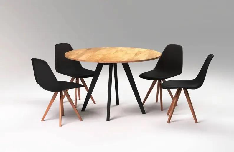 Okrúhly dubový jedálenský stôl SILENCE 140cm