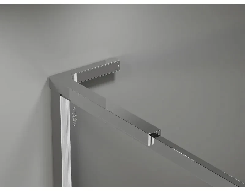 Mexen Kioto-F L, sprchová zástena s rámom 70 x 202 cm, 8 mm číre sklo, chrómový profil, 800-070-174-01-00