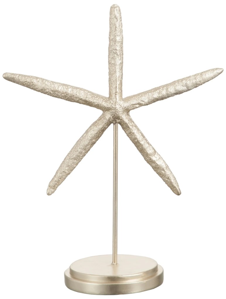 Zlatistá soška morské hviezdice - 28,5 * 12 * 35 cm