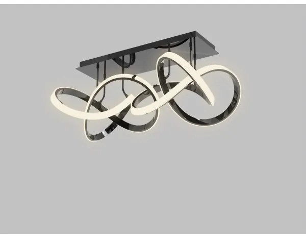 Wofi 9134-205 - LED Stmievateľný prisadený luster INDIGO LED/64W/230V čierna/chróm