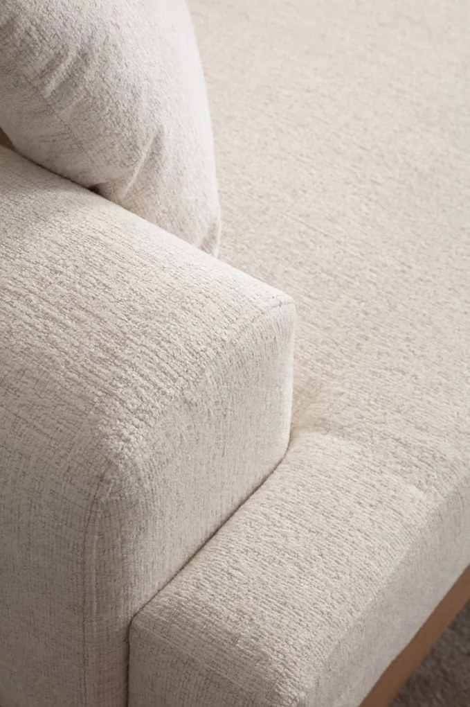 Trojmiestna pohovka Eti 220 cm biela/dub prírodný