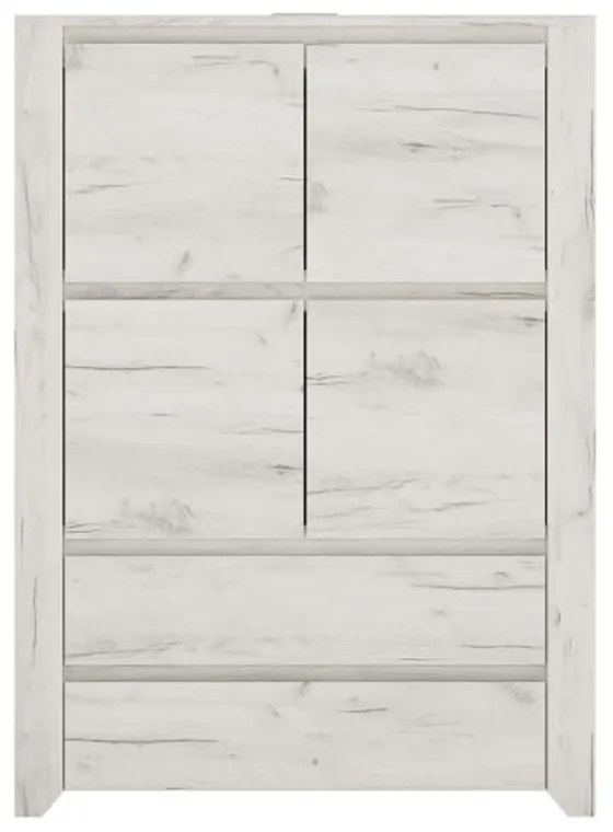Komoda typ 33, biela craft, ANGEL