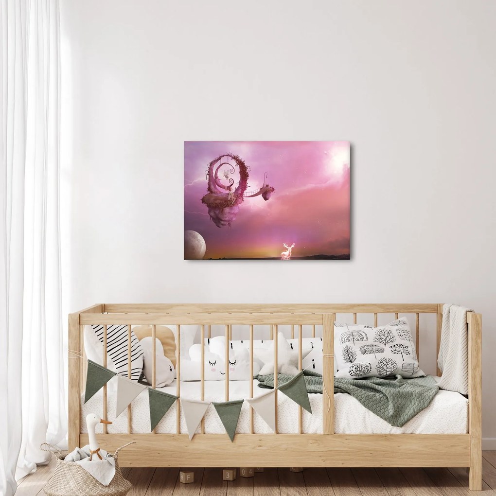 Obraz - Víla na plávajúcom ostrove (70x50 cm)