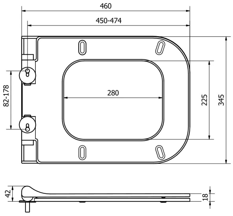 Mexen - WC sedátko SLIM DUROPLAST na wc misu Teo, Elis (2138), soft-close, 39070100