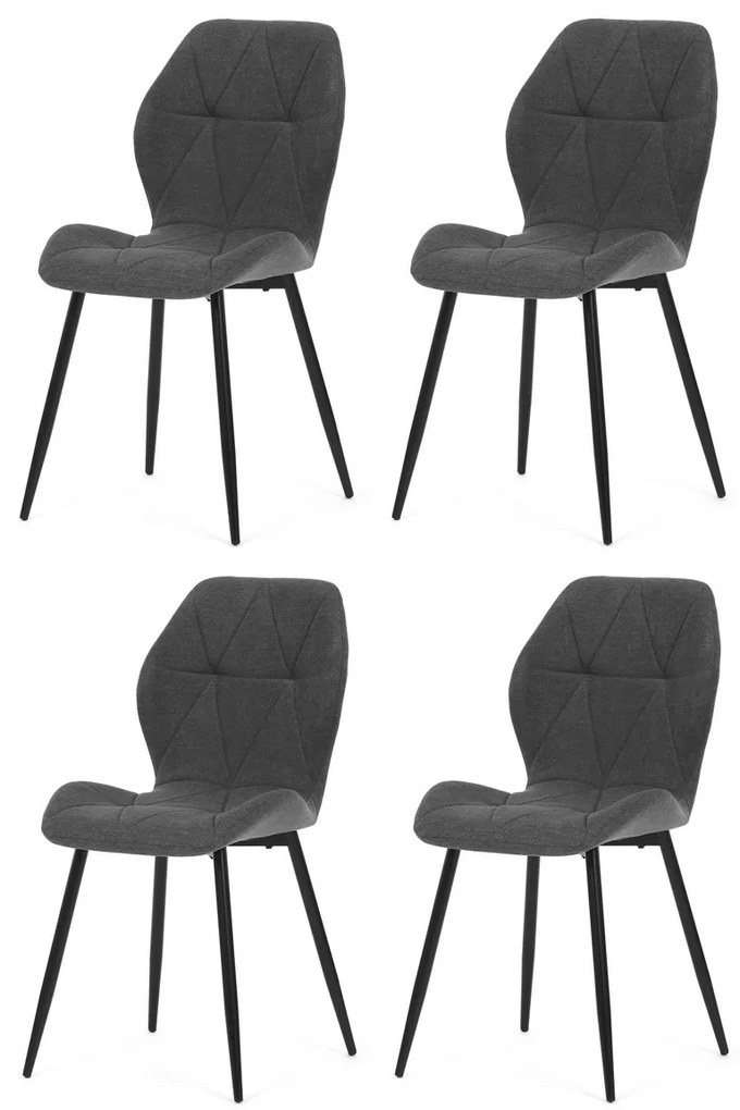 Sada jedálenských stoličiek CT-285 GREY2, 4 ks