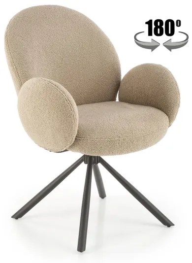 Jedálenská stolička KIVA, 1 ks, hnedá