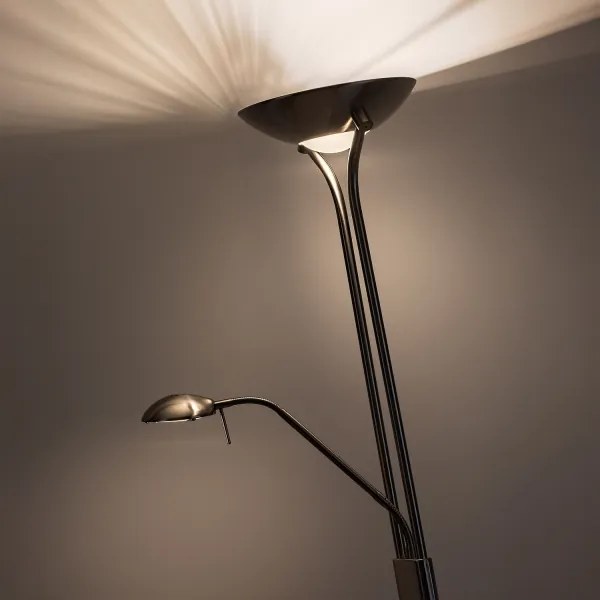 Brilagi - Stmievateľná stojacia lampa SCARLETT 1xR7s/230W/230V+1xG9/40W matný chróm