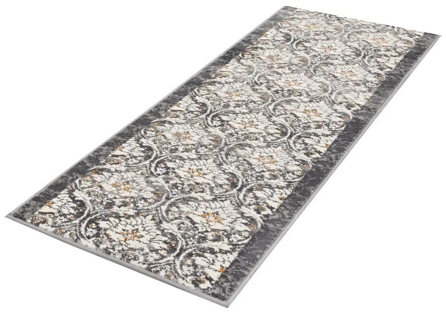 Tmavosivý/slonovinový behúň 67x200 cm Soft Viskan – FD