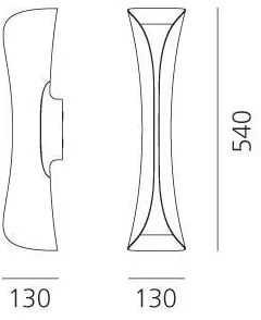 Artemide 1373010A - Nástenné svietidlo CADMO 2xGU10/10W/230V čierna