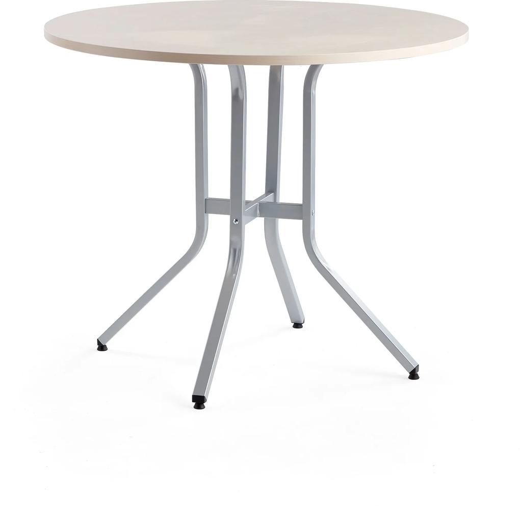 Stôl Various, Ø1100x900 mm, strieborná, breza